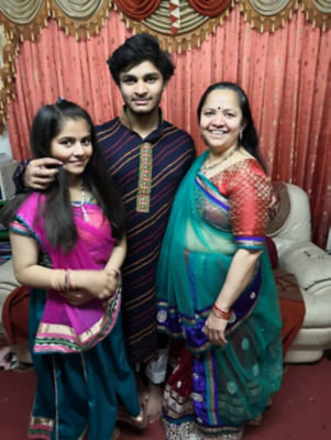 Dhvani with Mum & brother (1)